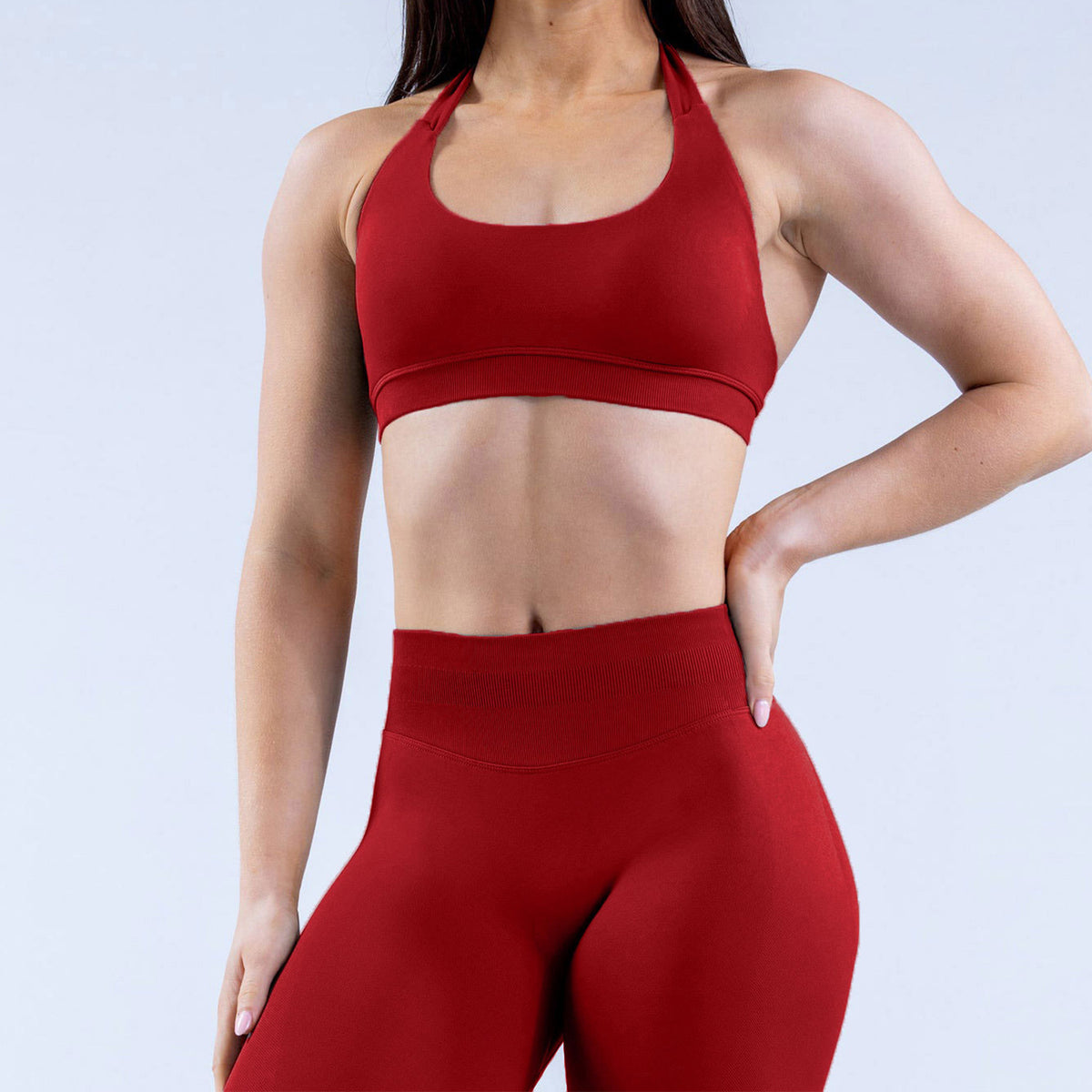 Halter Seamless Sports Bra