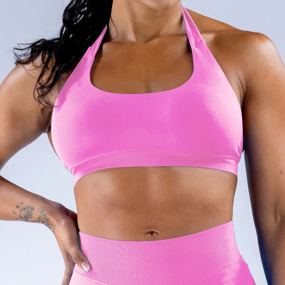 Halter Seamless Sports Bra
